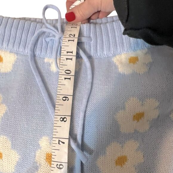 Altar’d State Knit Periwinkle Daisy Sweater Jogger Pants New with Tags Large - Picture 11 of 13